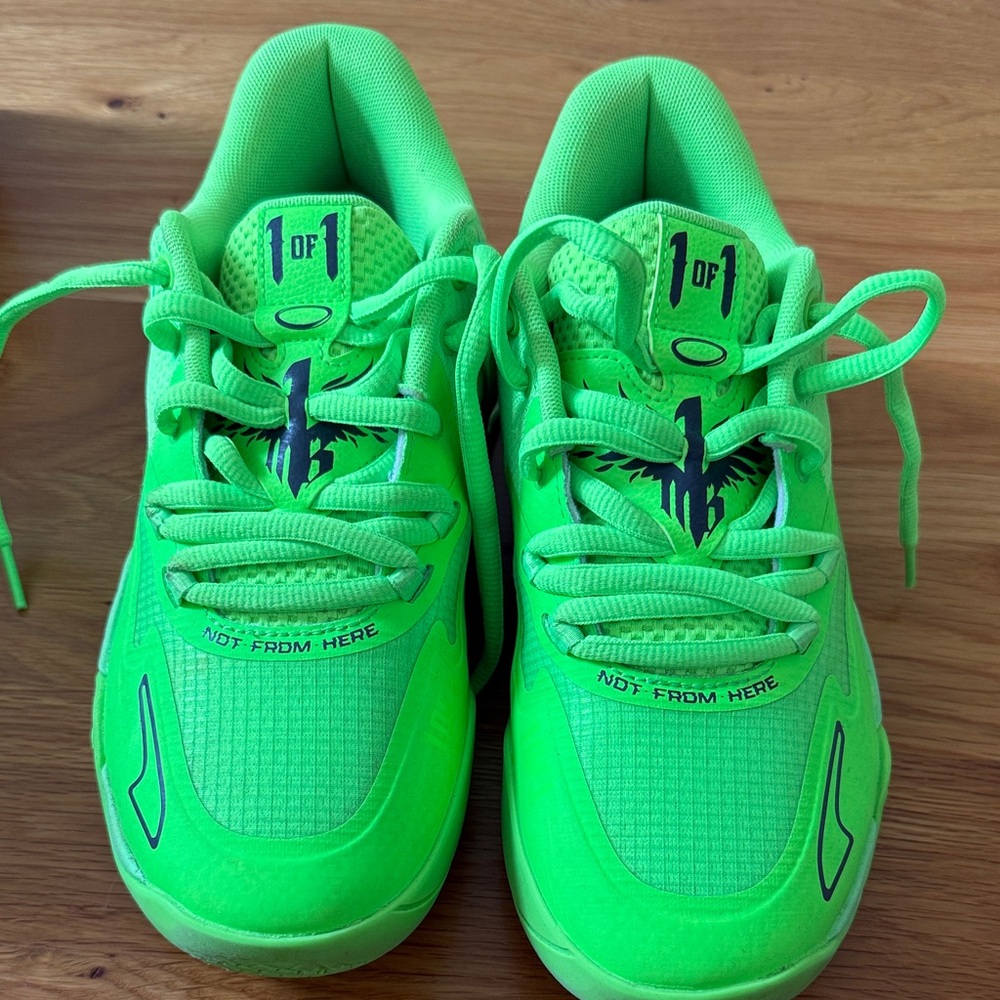 Puma MELO Neon Green Basketball Shoes